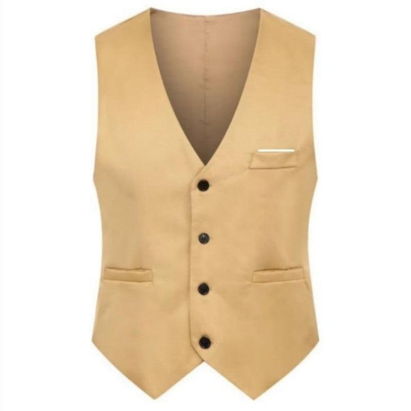 Men's Solid Color British Fashion Suit Vest