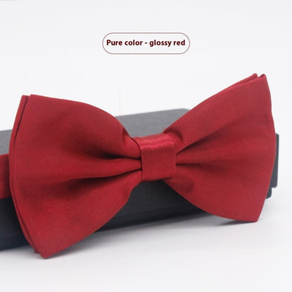 Men's Solid Color Formal Wear Wedding Business Casual Groom Groomsman Bow Tie