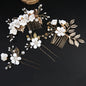 Gold Leaf Hair Updo Comb Handmade Bridal Crown Headdress