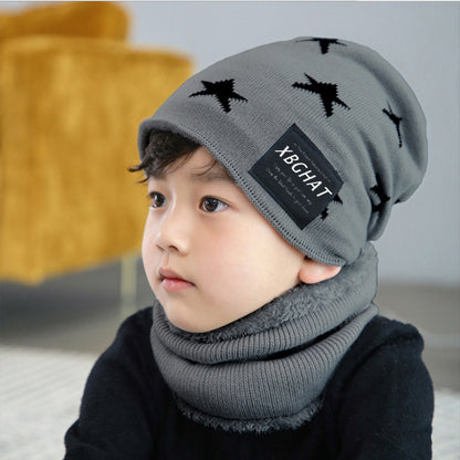 Five Pointed Star Woolen Hat Autumn And Winter Warm Knitted Parent Child Hat
