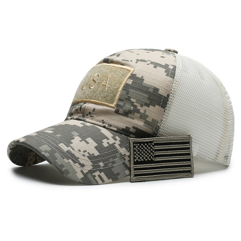 Tear Mark Velcro Outdoor Sun Protection Tactical Camouflage Baseball Hat