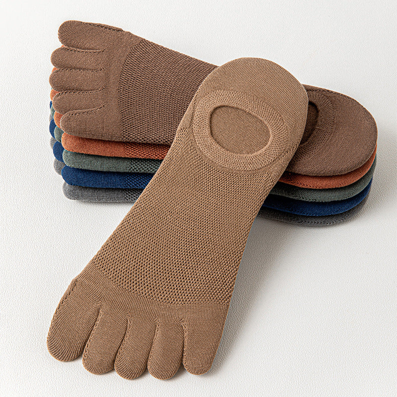 Men's Thin Mesh Breathable Five Finger Invisible Socks