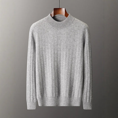 New Pullover Men's Half-high Collar Sweater