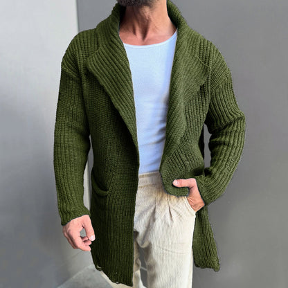 Long Sleeve Slim-fit Mid-length Sweater Cardigan European And American Large Size