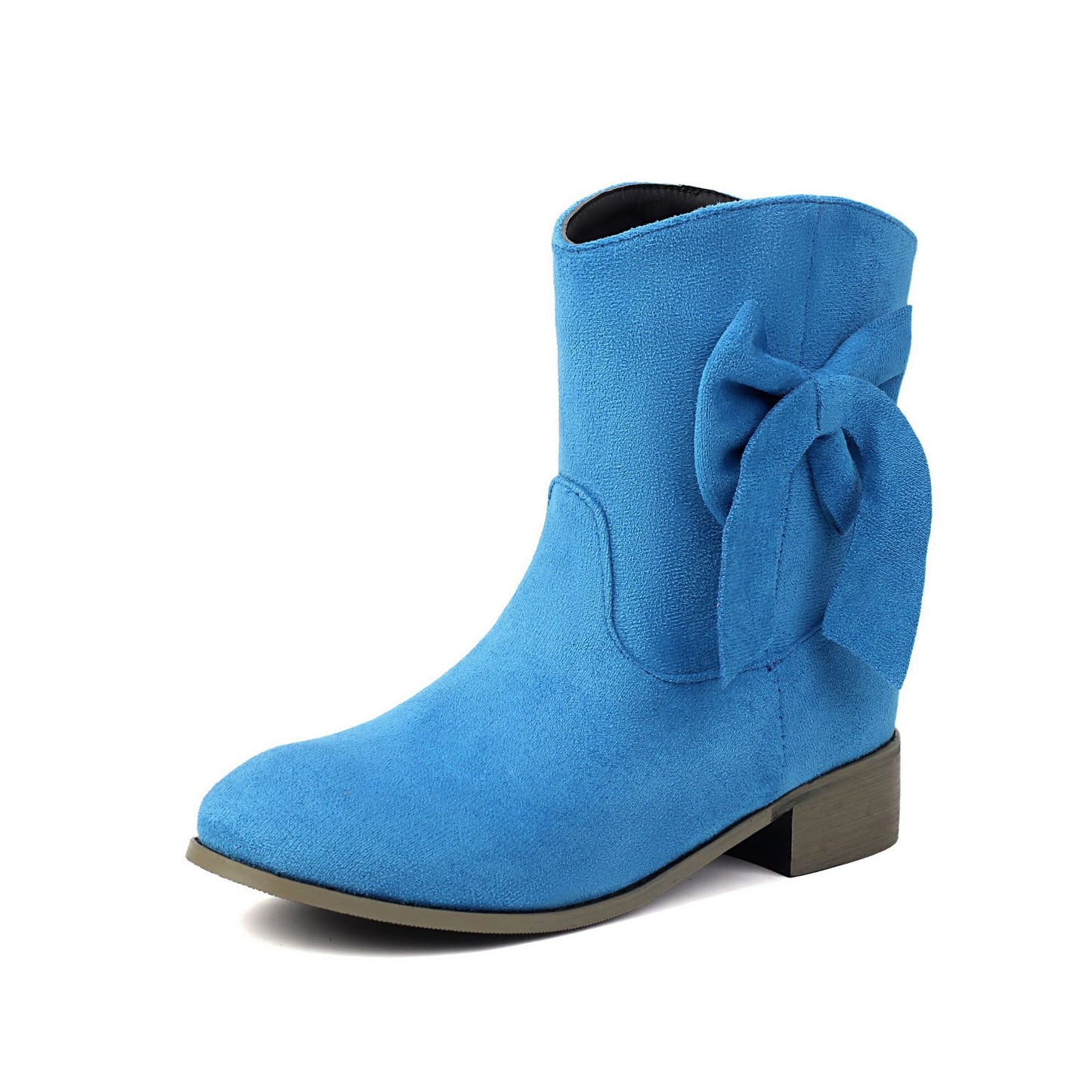 Low Heel Suede Large Size Sweet Bow Casual Boots