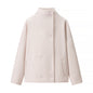 Short Stand Collar Breasted Woolen Coat