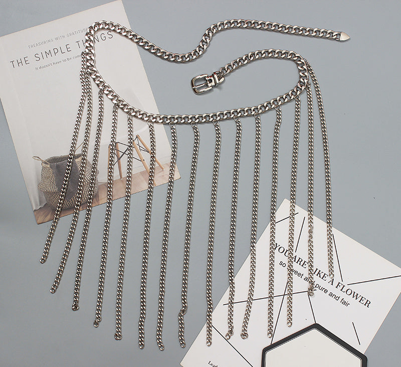 Super Flash Chain Tassel Waist Chain Belly Dance Fairy Accessories Jewelry Dance Matching