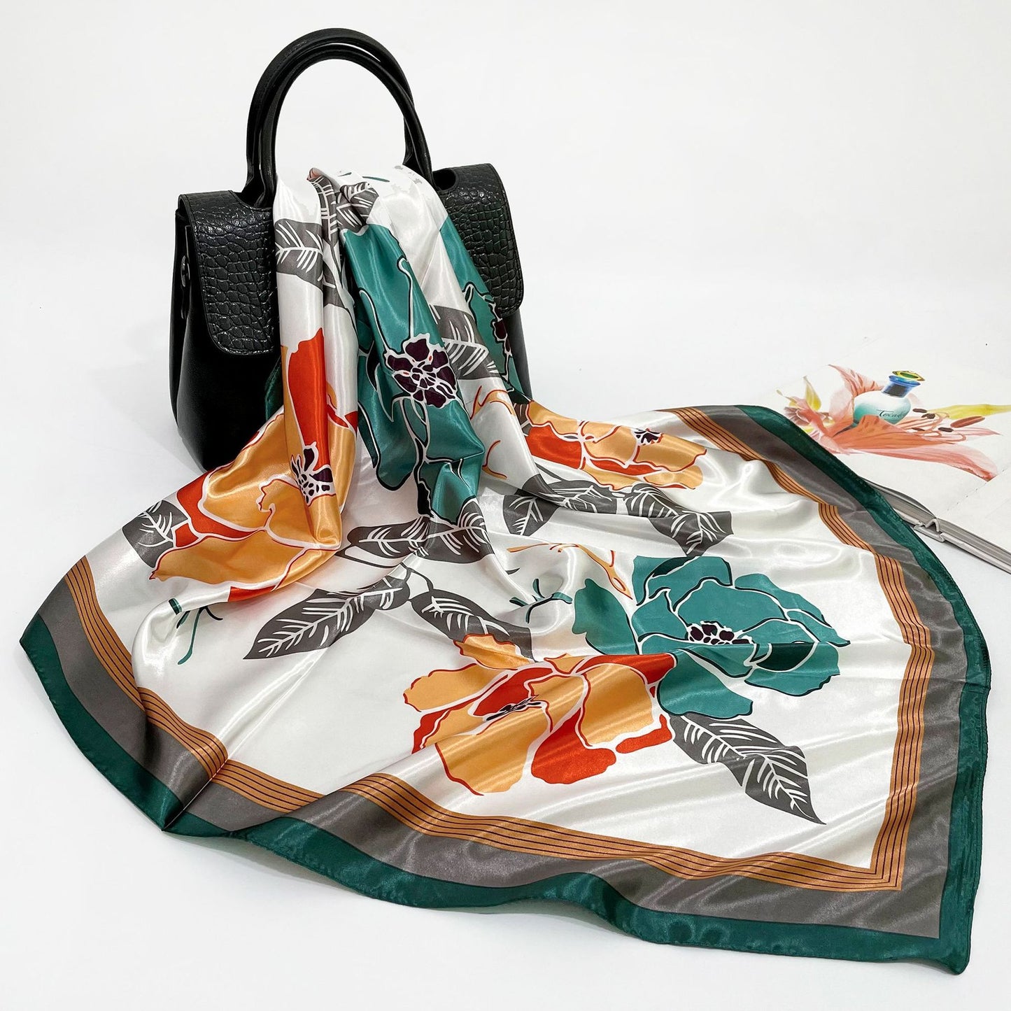 Spring And Autumn New 90cm Silk Scarf Silk Square