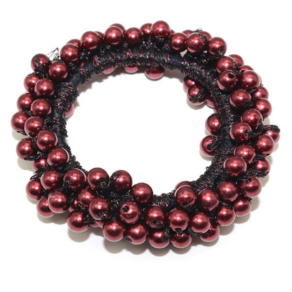 Handmade Crochet Rubber Band Hair Tie Pearl