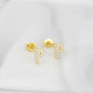 Ins European And American Diamond English Alphabet Letter Earrings