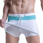 Hot Spring Lace-up Men's Boxer Casual Swimming Trunks