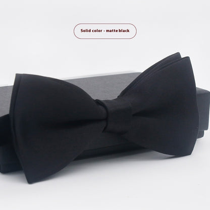Men's Solid Color Formal Wear Wedding Business Casual Groom Groomsman Bow Tie