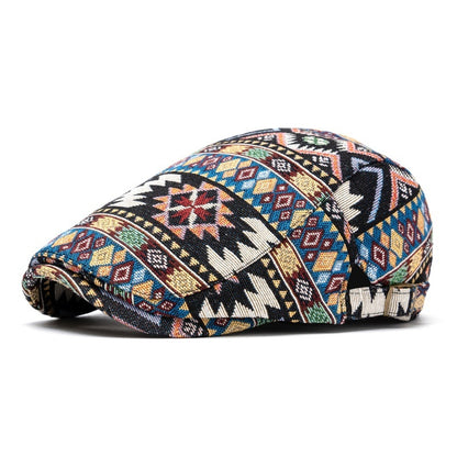 Ethnic Style Beret Leisure Jacquard Hat