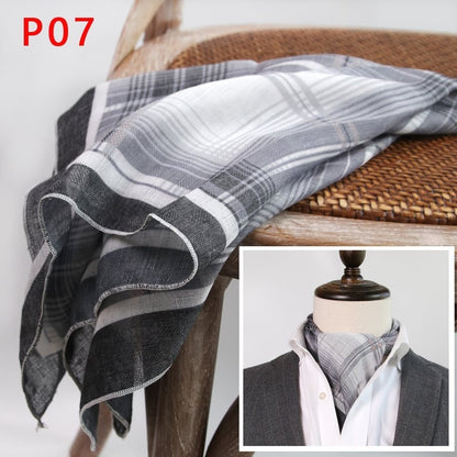 All-matching Men's Scarf Thin Youth Silk Scarf