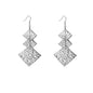 European And American Exaggerated Multi-layer Hollow Metal Wafer Earrings