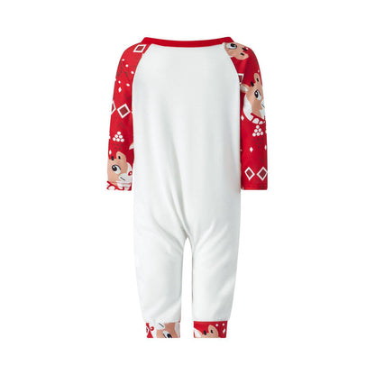 Printed Pajamas Christmas Parent-child Wear Round Neck Long-sleeve Suit
