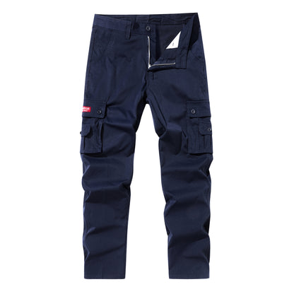Outer Wear Fashion Straight Multi-pocket Cargo Pants