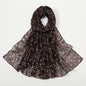 Fashion Floral Polyester Cotton Scarf Artistic Women