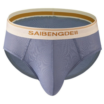 Men's Thin Breathable Sexy Briefs U Convex Big Bag Comfortable Solid Color Simple