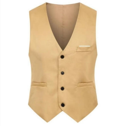Men's Solid Color British Fashion Suit Vest