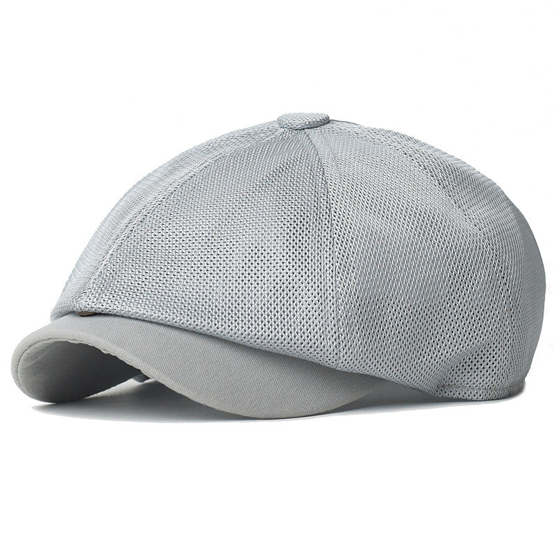 Mesh Breathable Thin Octagonal Cap Men And Women Advance Hats Newsboy Cap