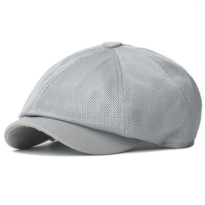 Mesh Breathable Thin Octagonal Cap Men And Women Advance Hats Newsboy Cap
