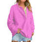 Pullover Leisure Loose Button Sweater For Women