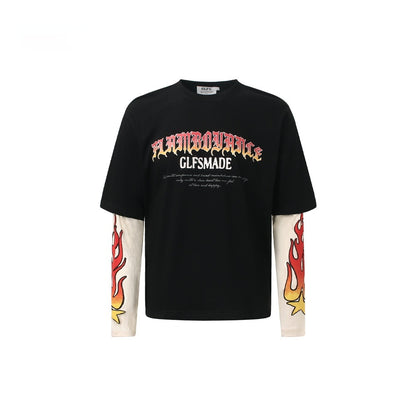 Men's Flame Print Fashion Personalized T-shirt