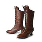 Lace-up Martin Boots Wine Cup Heel Round Toe Large Size Women's Boots