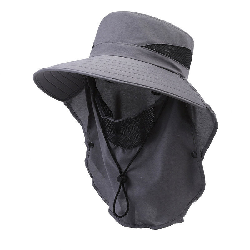 Hat Men's Sun-shade Fisherman Hat Big Brim Sun-proof Fishing Hat