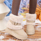 Women's Plus Size Snow Boots Fleece Lined Padded Warm Keeping Non-slip Ankle Boots
