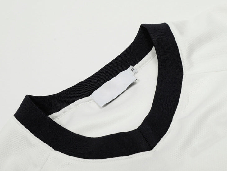 American Retro Stitching Long Sleeve T-shirt Men