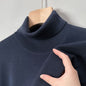Non-scratchy Thermal Turtleneck Woolen Sweater Men's Thickened Solid Color Minimalist Long Sleeve