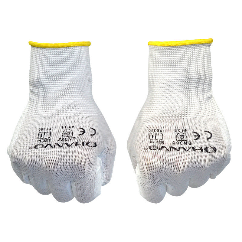 Pu Coated Gloves Labor Gloves Wear-resistant Breathable Flexible