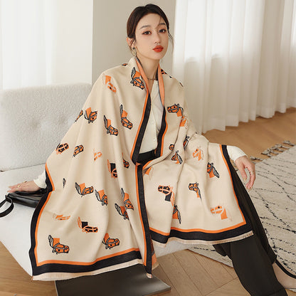 Fashionable Cashmere Long Student Warm Scarf