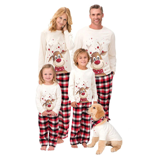 Elk printed parent-child dress