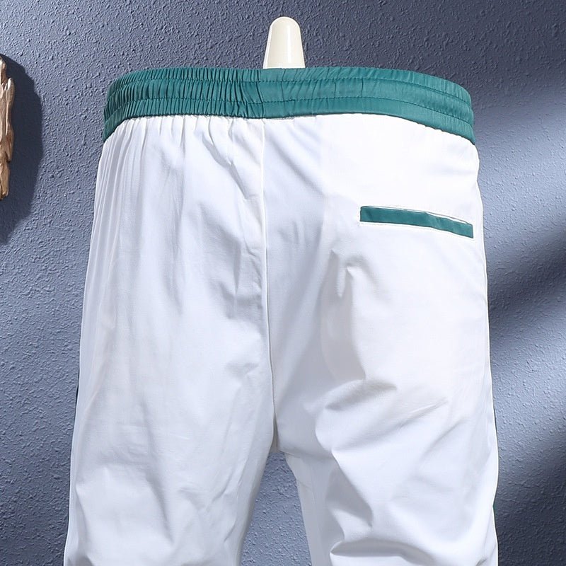 Ice Silk Breathable Stretch Slim-fitting Ankle-tied Skinny Sports Pants