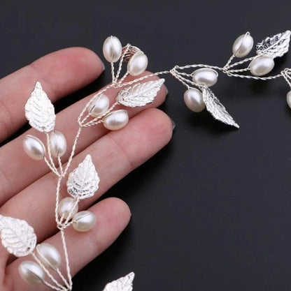 Bridal handmade pearl hair band