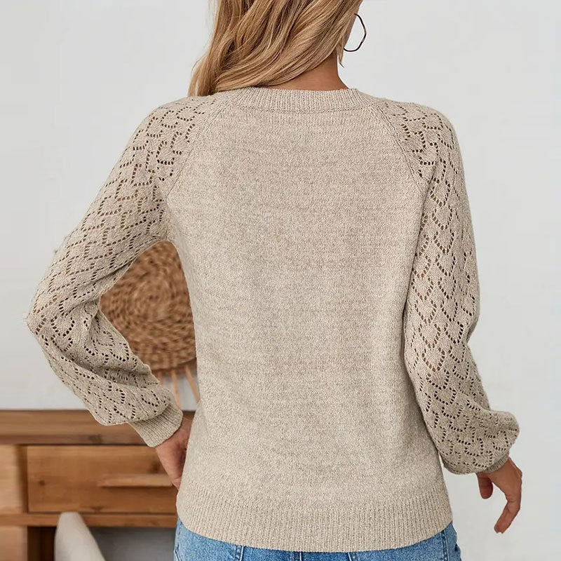 Sweaters Women's Clothing Solid Color Knitted Pullover Long Sleeve