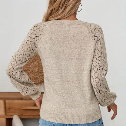 Sweaters Women's Clothing Solid Color Knitted Pullover Long Sleeve