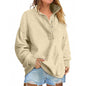 Pullover Leisure Loose Button Sweater For Women