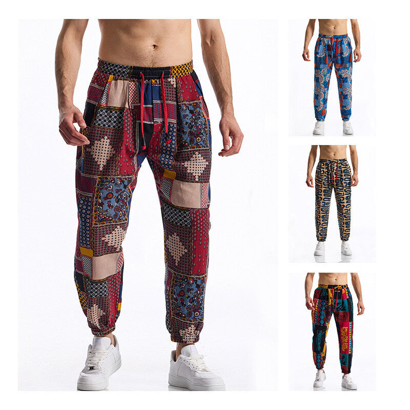 Men's Fashion Casual Printed Plus Size Casual Pants