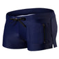 Men's Polyester High Waist Tight Lace-up Swimming Trunks