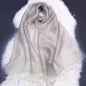 Fashionable And High Grade Lady Silk Double Layer Elegant Silk Scarf