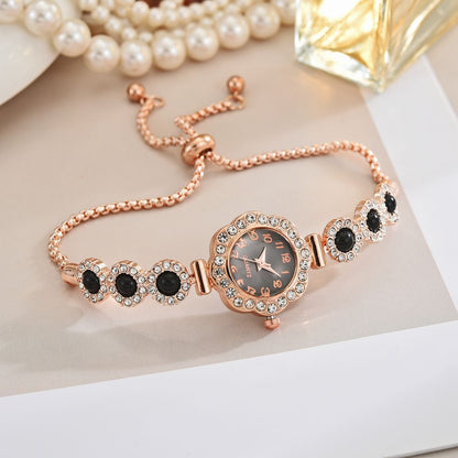 Free Pull-out Bracelet Women's Watch Fashion Color Diamond