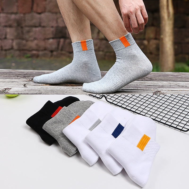 Sports Mid-calf Basketball Deodorant Men's Socks