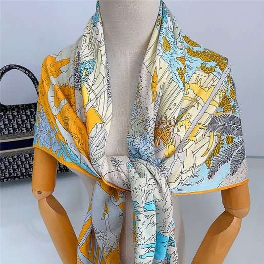 New 130cm Fashion All-match Warm Large Kerchief Shawl Scarf