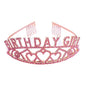Flash Diamond Birthday Crown Party Decoration Headband Prom Headwear Set