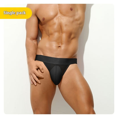 Men's Pure Color All-matching Translucent Low Waist Sports Comfortable Underwear