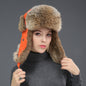 Rabbit Fur Unisex Thickened Warm Ear Protection Cold-proof Outdoor Hat